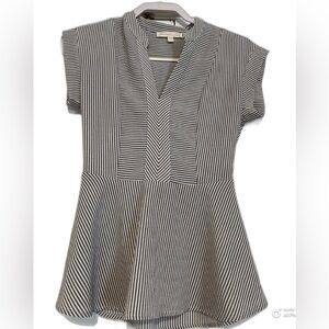 Monteau Los Angeles grey and white top | Size Small